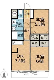 いせき館【3-A号室】の間取り