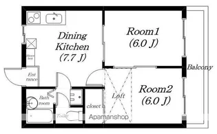 グリーンヒルズ【2-203号室】の間取り