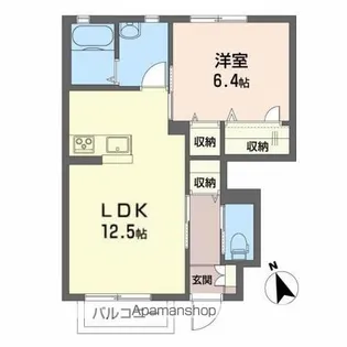 ディアコート・ヤスタ【1階】の間取り