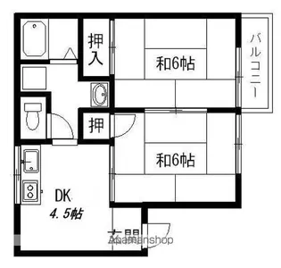 レイクキャピタル滋賀里【208号室】の間取り
