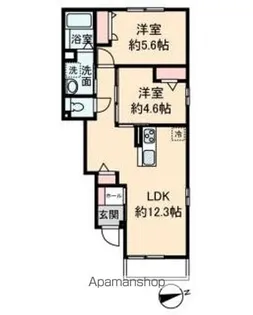 ROSE COURT C【103号室】の間取り