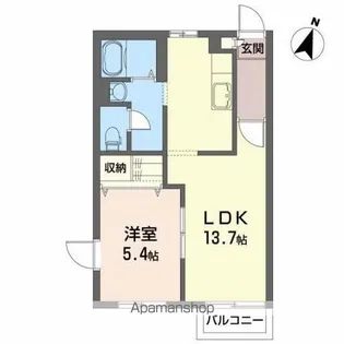 バリュージュ・アキノ【1階】の間取り
