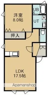 セピア七重浜Ⅲ A棟【201号室】の間取り