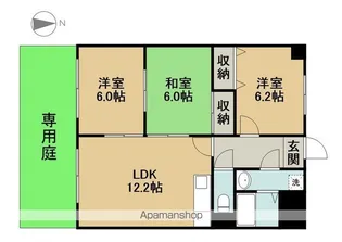ハピネス五反田【1階】の間取り