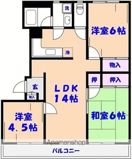 MⅡビルディング【4階】の間取り