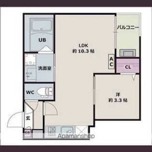 JACK KOMOTOHOMMACHIⅡ【1階】の間取り