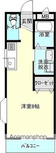メゾンK(浜砂)【202号室】の間取り