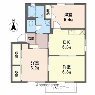 サニーファイブ A【2階】の間取り