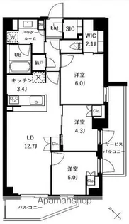 ザ・ケンジントン・レジデンスときわ台【1階】の間取り