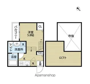 プロムナード和白【2階】の間取り