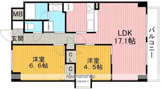 アーバネックス豊中【6階】の間取り