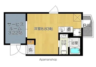 ガレット和白【202号室】の間取り
