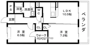 アフィニティ北大路【202号室】の間取り