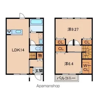 LA FERIO西庄第5【A号室】の間取り