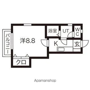 アネックス・メープル高松【1階】の間取り