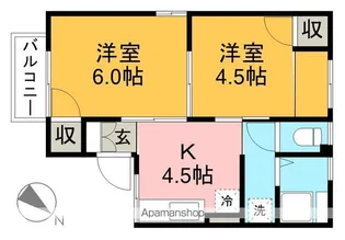 森下ハイツ【2階】の間取り