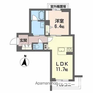 クオリスタ神宮参道【401号室】の間取り