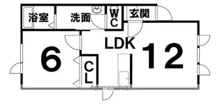 ヒナーレⅢ【1-A号室】の間取り