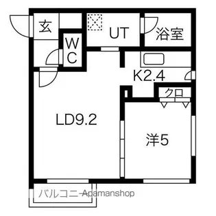 ミラネーゼ大谷地【4階】の間取り