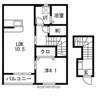 T・MハウスⅢ【203号室】の間取り
