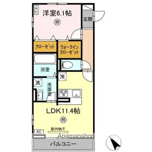 DーROOM柊【2階】の間取り