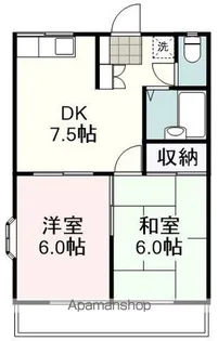 ホワイトビラ御門台【2階】の間取り