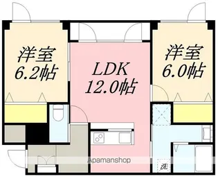 AMBITION白鳥Ⅱ(アンビション白鳥Ⅱ)【105号室】の間取り