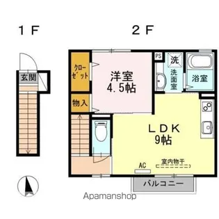 ベルツリー上川原【2階】の間取り