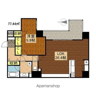 BLANCASA 久屋大通【8階】の間取り