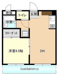 メゾンブルーネ【105号室】の間取り