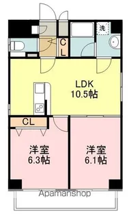 K−1二日町【8階】の間取り