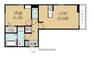 VERDE遠見塚【3階】の間取り