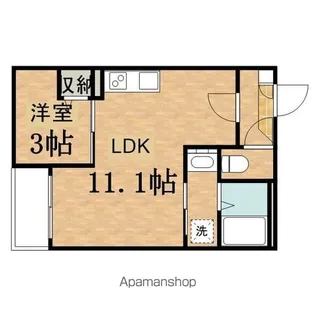 JACK NAGANUMA Ⅰ【201号室】の間取り