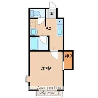 パレス厨川【101号室】の間取り