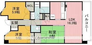 ザ・パークハウス豊中【9階】の間取り