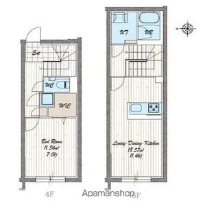 QUADOR NOIE 池下【4階】の間取り