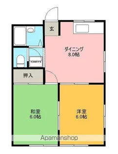 ハイツNARA【1階】の間取り