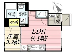 トレゾール土樋【1階】の間取り