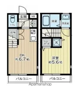 マールアスール【1階】の間取り