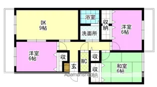 エクセル新福A【A202号室】の間取り