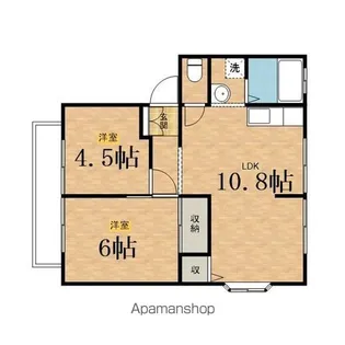 サニーヒルズC【1階】の間取り