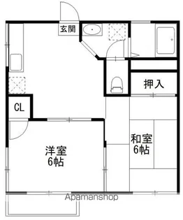 サンハイツ志津【2階】の間取り