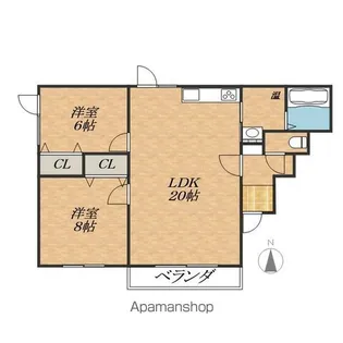 ウエスト蔵【2階】の間取り