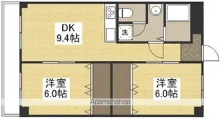 第1アルバマンション【14-22号室】の間取り