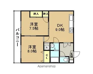 西田産業第6ビル【4階】の間取り
