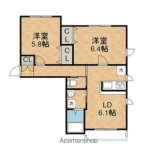 ラフローレ熊取KS【103号室】の間取り