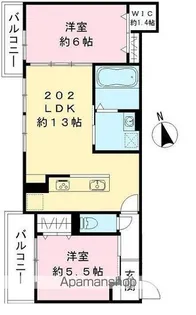 エスポワレジデンス【2階】の間取り