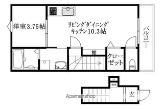 BELGRAVIA 鎌田駅前 PREMIUM【205号室】の間取り