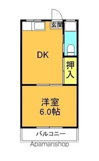 下山マンションA棟【204号室】の間取り