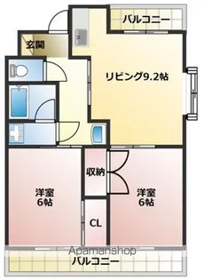 坂井戸マンション【4階】の間取り